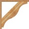 Ekena Millwork Funston Block Rough Sawn Bracket w/ Offset Brace, Western Red Cedar, 4"W x 40"D x 40"H BKT0402X40X40FST05RWR - alternate 4